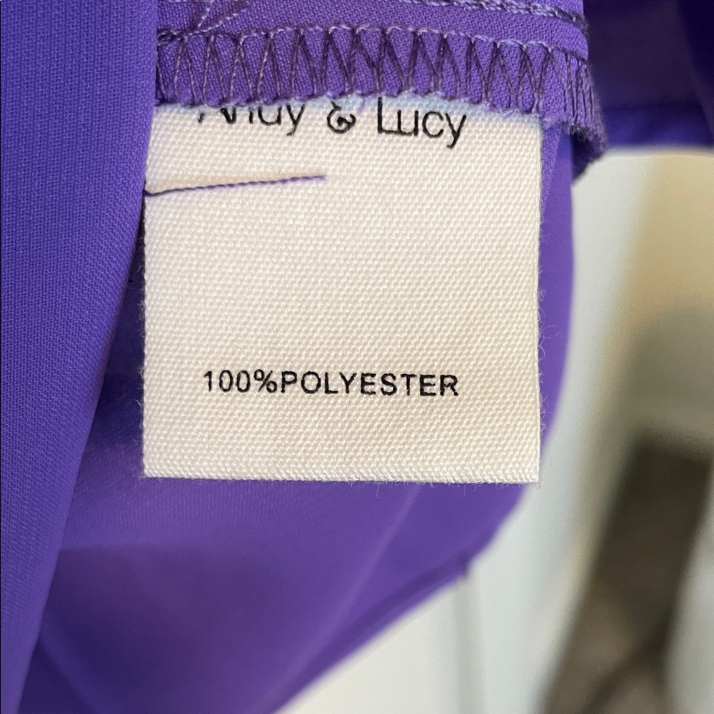 NWT Andy & Lucy Purple Lace-Trim Spaghetti Strap Camisole Top - Picture 6 of 6